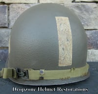 Image 2 of WWII 101st M2 Dbale Airborne Helmet 506th PIR Paratrooper Front Seam Captain