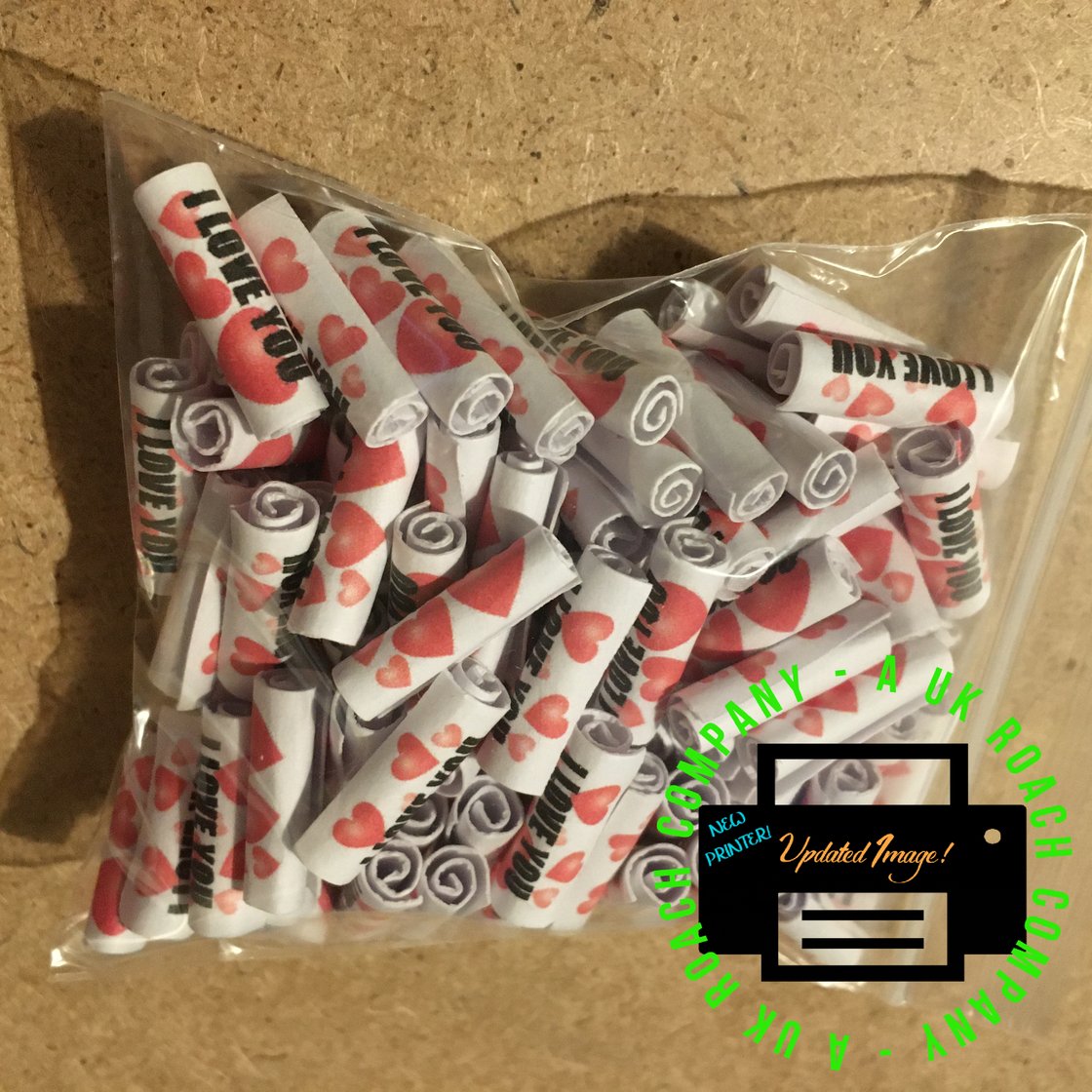 Image of 'I Love You' 30 or 100 Roaches