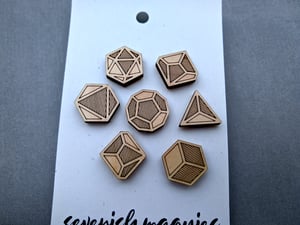 Polyhedral Dice Pin Set