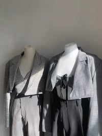 Image 4 of Black//White Checked Suit Jacket and Top