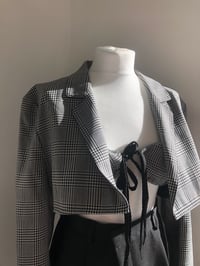 Image 1 of Black//White Checked Suit Jacket and Top