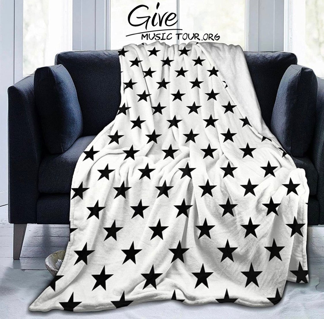 Black and white discount star throw blanket