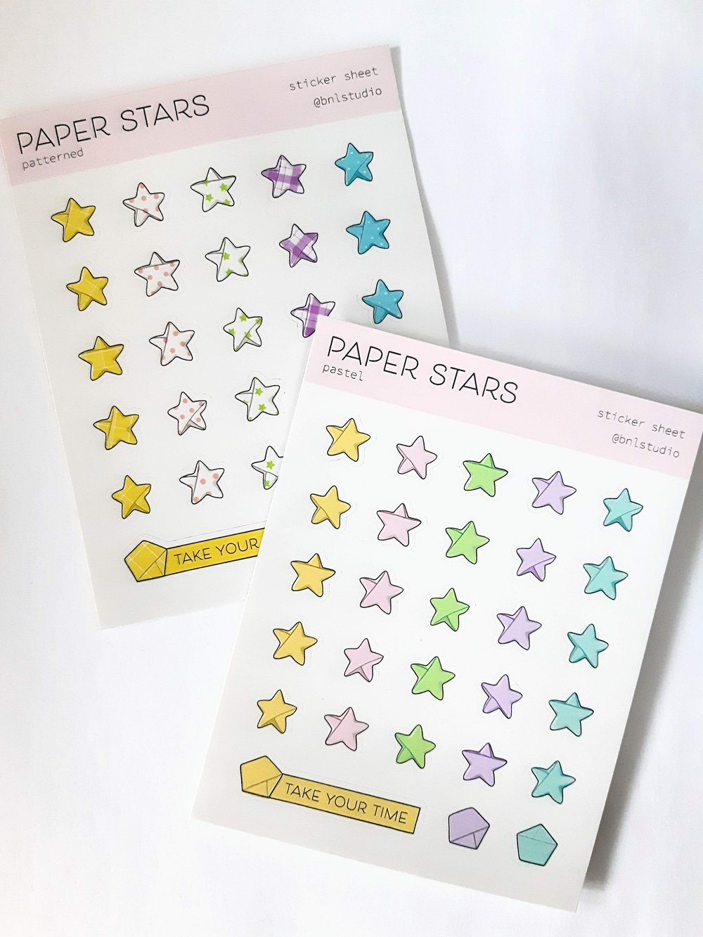 Image of Paper Stars | Vinyl Sticker Sheet