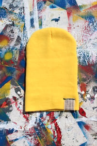 Image of whichever way beanie in yellow 