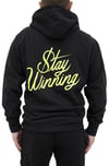 Stay Winning OG/Script Logo Black/Neon Yellow Full Zip-Up Hoodie