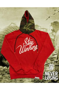 Image 2 of Stay Winning Script Red/White Camo Hoodie