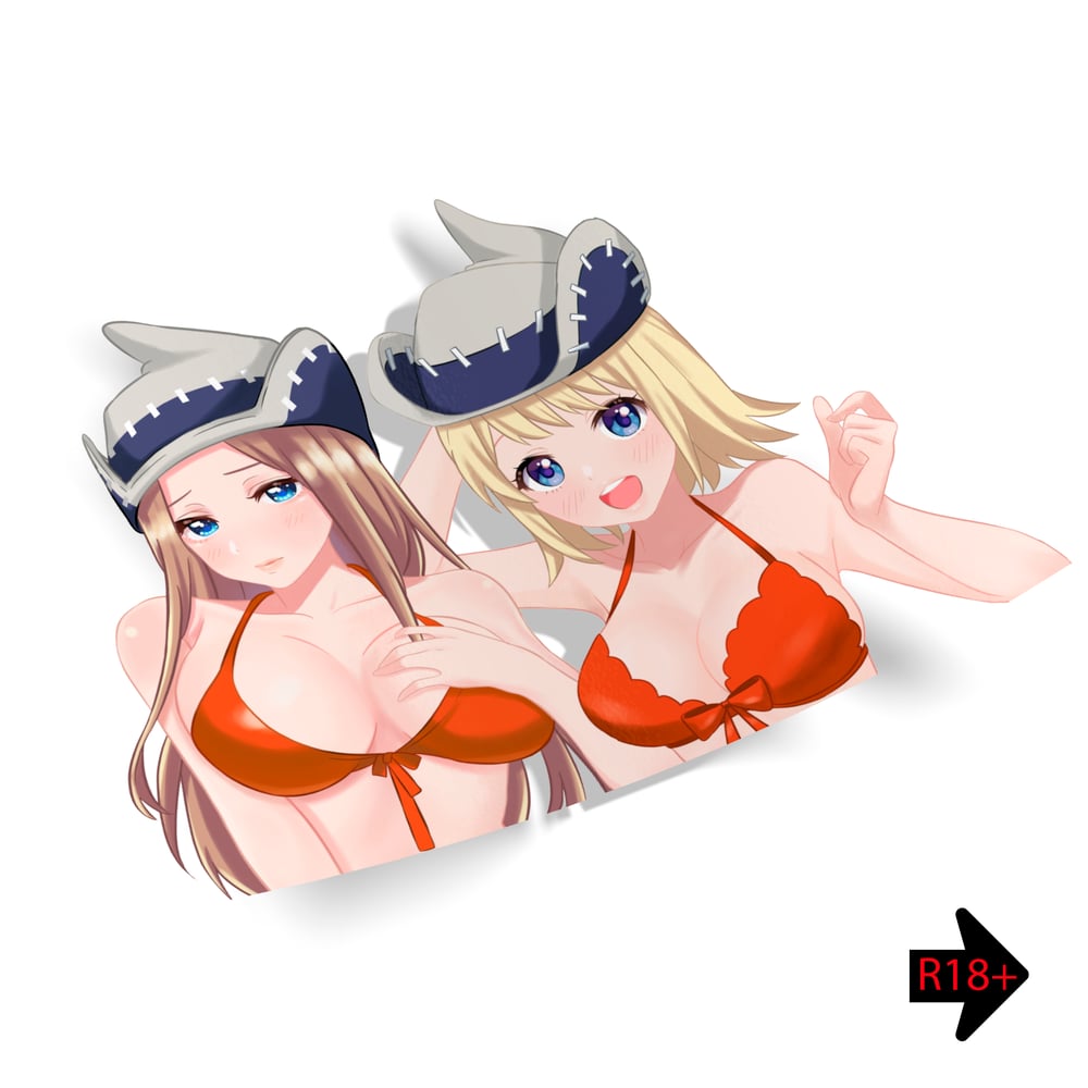Thompson Sisters Half-Body Peeker - [3 Finishes] [SAFE/SEXY/LEWD]