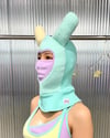 FUR BUNNY LOVER MASK  MINT&LEMON YELLOW