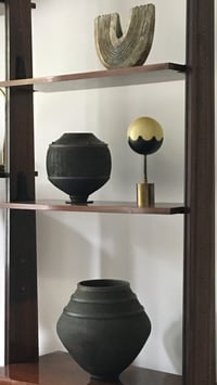 Image 2 of Small Brass Light with Glass Shade, Italy 1950s