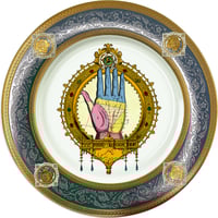 Image 1 of Left Hand palmstry chiromancy - Fine China Plate - #0788