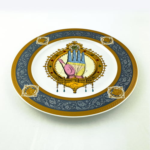 Image of Left Hand palmstry chiromancy - Large Fine China Plate - #0773