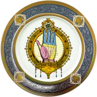 Image 1 of Left Hand palmstry chiromancy - Large Fine China Plate - #0773