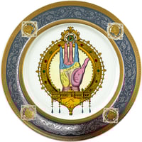 Image 1 of Right Hand palmstry chiromancy - Large Fine China Plate - #0773