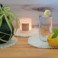 Image 2 of CANDLE + BOHO CROCHET COASTER GIFT SET