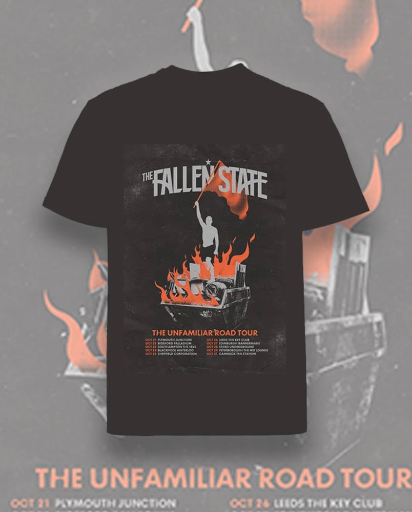 Image of The Unfamiliar Road U.K. Tour Tee with Dates 