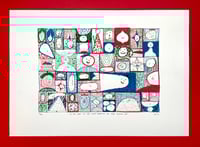 Image 1 of ‘Is this what it’s like when everyone has their camera on?’ A3 - 3 colour Risograph Print