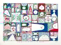 Image 2 of ‘Is this what it’s like when everyone has their camera on?’ A3 - 3 colour Risograph Print