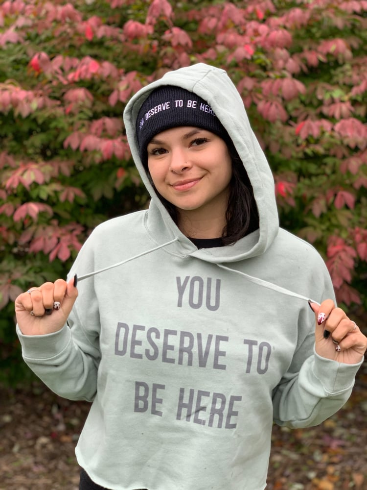Image of Sage Crop Hoodie