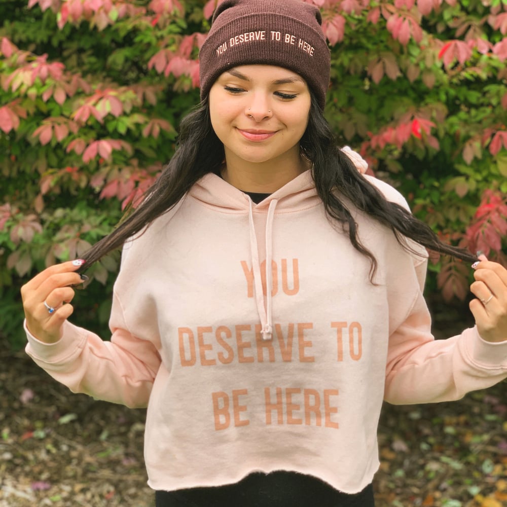 Image of Blush Crop Hoodie