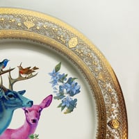 Image 3 of  Deer couple - Fine China Plate - #0739