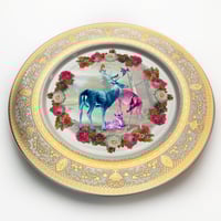 Image 2 of Deer family - Large Fine China Plate - #0743