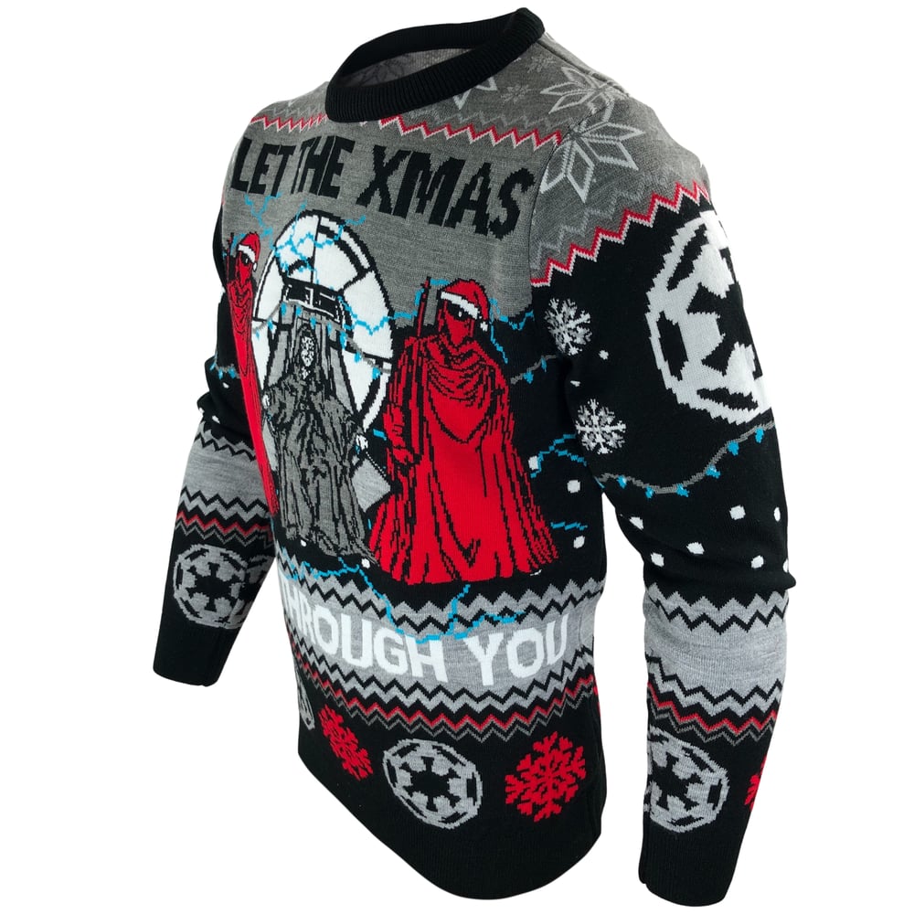 Image of Official Star Wars Flow Through You Emperor Palpatine Knitted Christmas Jumper