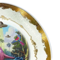Image 3 of Dino Paradise - Large Fine China Plate - #0772