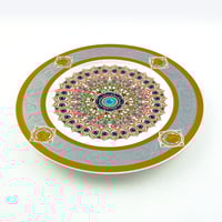 Image 2 of White horse kaleidoscope - Large fine China Plate - #0775