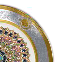 Image 3 of White horse kaleidoscope - Large fine China Plate - #0775