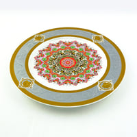 Image 2 of kaleidoscope green eyes and white horses - Large fine China Plate - #0775