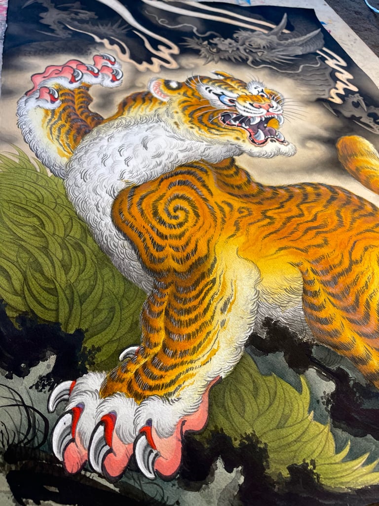 Rock Tiger & Dragon (A3 size) Image 2