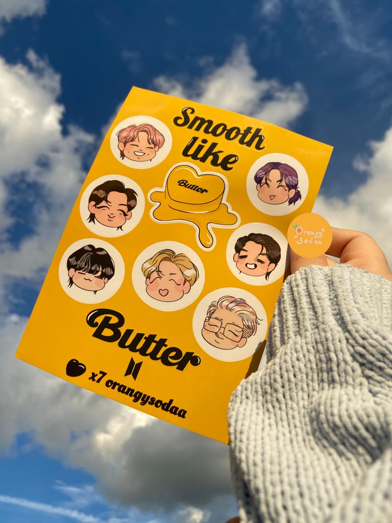 Smooth like butter sticker sheet (ot7)