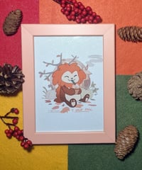 Image 1 of Bigfoot - "I love fall" Seasonal Glitter Print