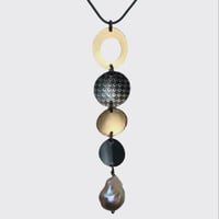 Image 3 of Disc Pearl Pendant