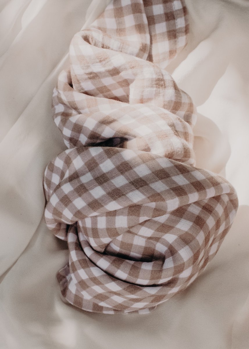Swaddle Blanket Gingham Hold the Mama