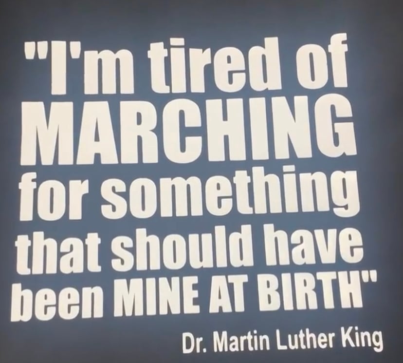 Image of MLK MARCHING QUOTE SHIRT