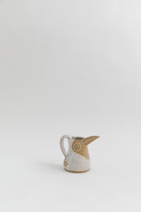 Image 2 of Matte White Baby Toucan Creamer with Handle