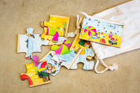 Image 2 of 15 Piece Wooden Jigsaw Puzzle -  Beach Day