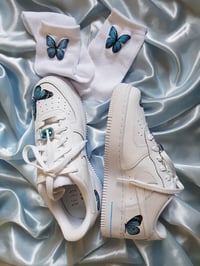 Image 4 of NIKE AIR FORCE 1 BLUE BUTTERFLY 