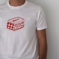 Image 1 of Men's Love Feta T-Shirt - White - SECOND