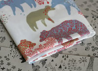 Image 2 of Bear Day Fabric - Red and Blue