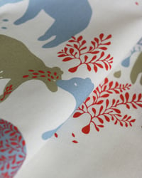 Image 3 of Bear Day Fabric - Red and Blue