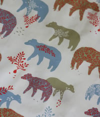 Image 4 of Bear Day Fabric - Red and Blue