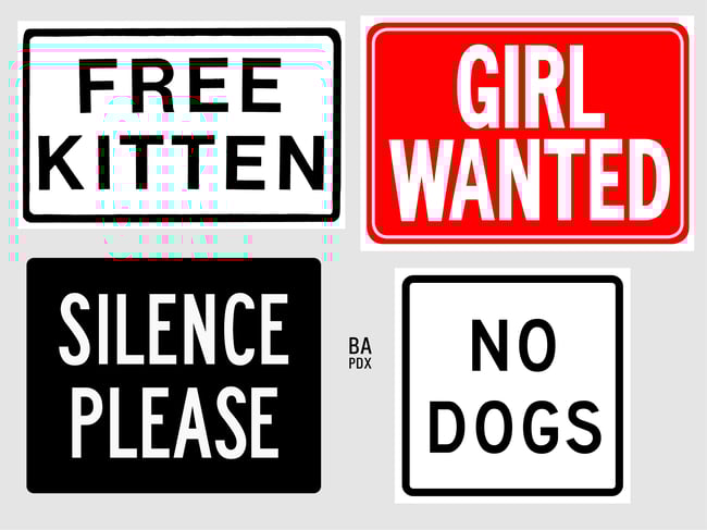 BA PDX POSTCARD/SIGN COLLECTION 2004-2016