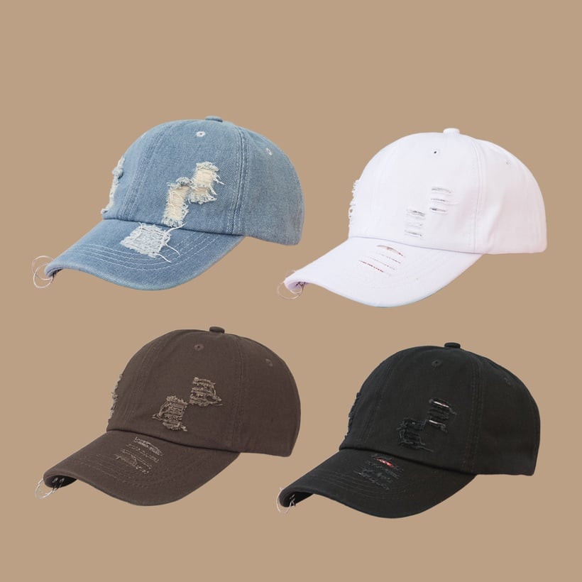 Image of Distressed Jean Baseball Cap