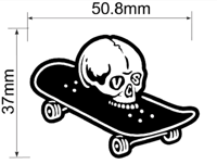 Image 2 of Polished Nickel Skate Pin
