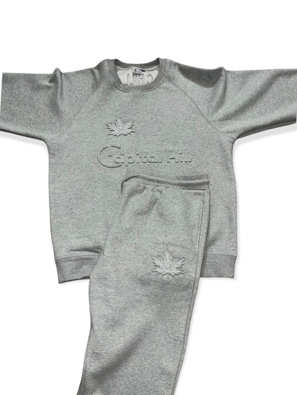 Image of C.Hill Grey Embossed Joggers set 