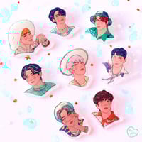 Image 1 of Ateez Eternal Sunshine Glitter Acrylic Pins