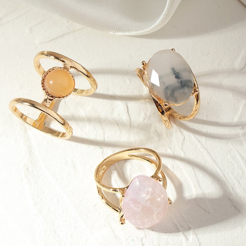 Image of Resin Geometric Ring Set