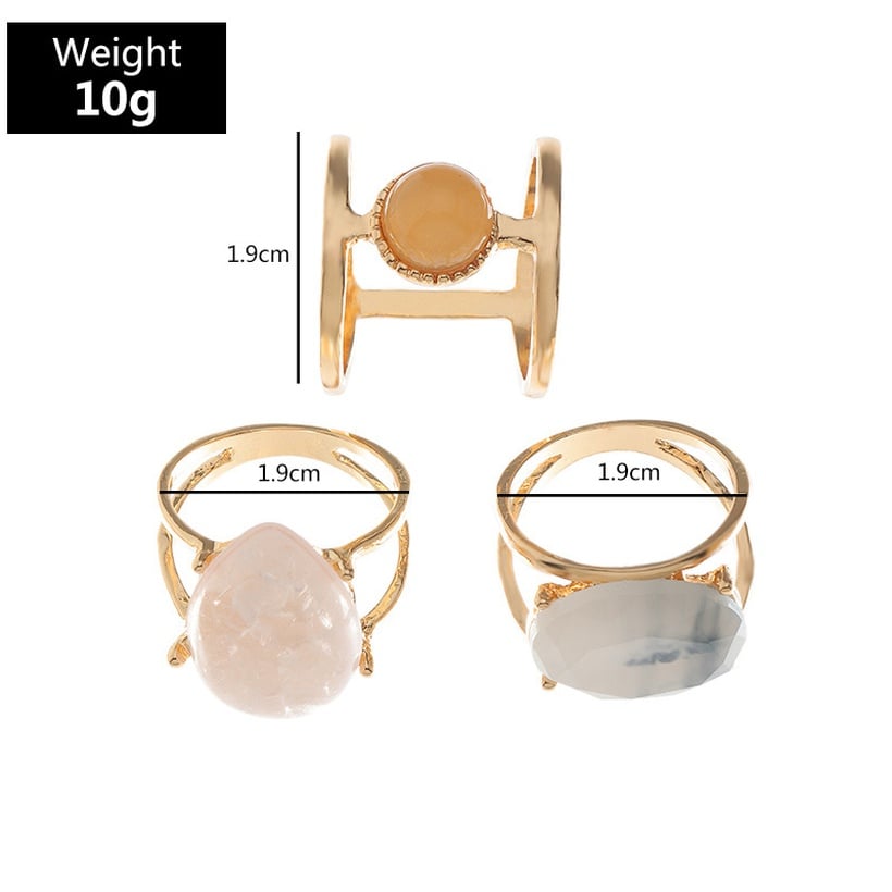 Image of Resin Geometric Ring Set